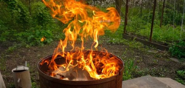 Бочка для костра на даче