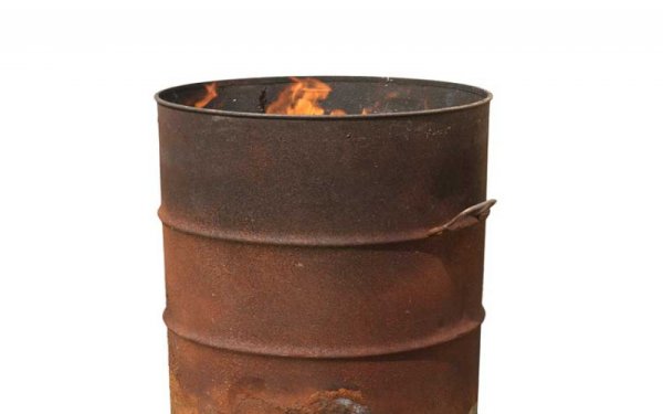 Металлическая бочка для костра