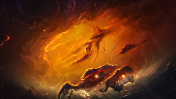 Туманности в космосе