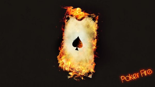 Покерные карты в огне