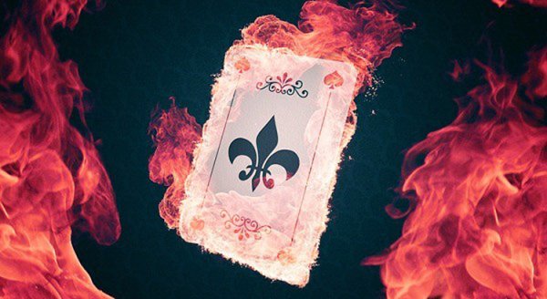 Игральные карты в огне