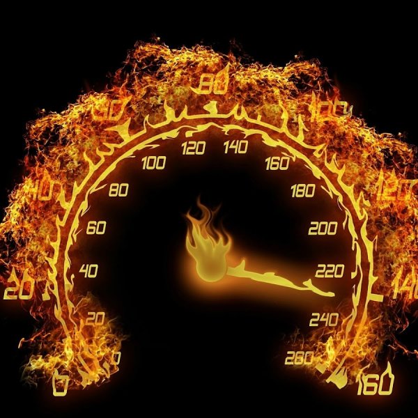 Спидометр в огне