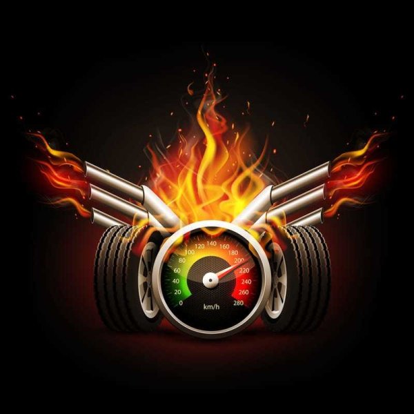 Спидометр в огне