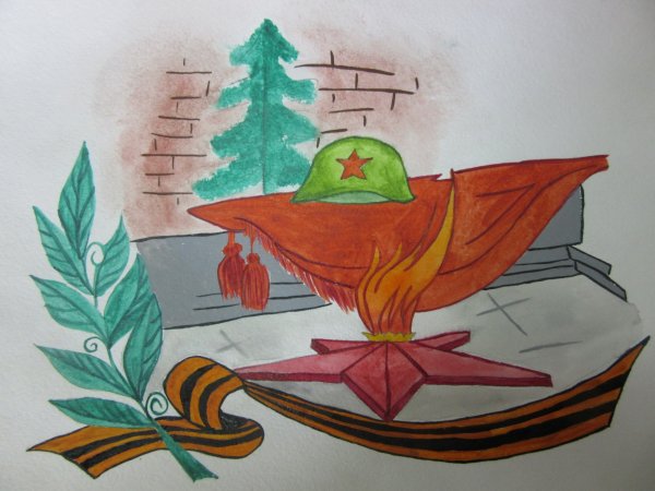 Вечный огонь рисунок для детей