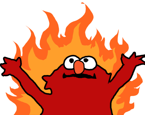 Весёлый огонь стикер