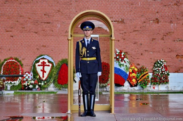 Почетный караул у могилы неизвестного солдата в Москве