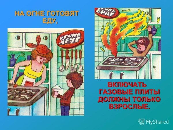 Плакат огонь друг огонь враг