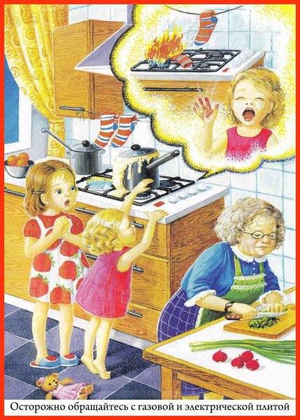 Опасности на кухне для детей