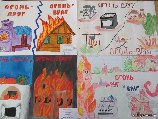 Огонь-друг огонь-враг рисунки