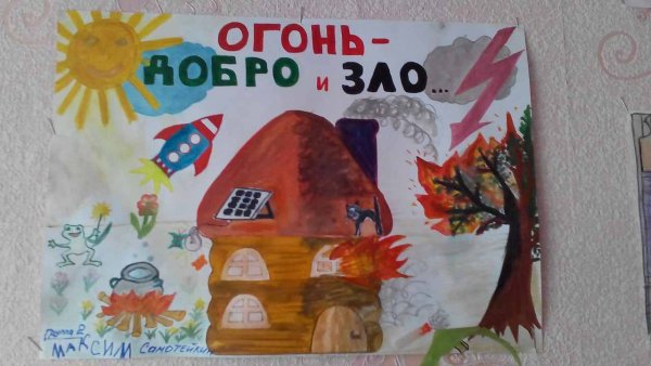 Рисование огонь добрый и злой