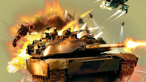 Танк в огне