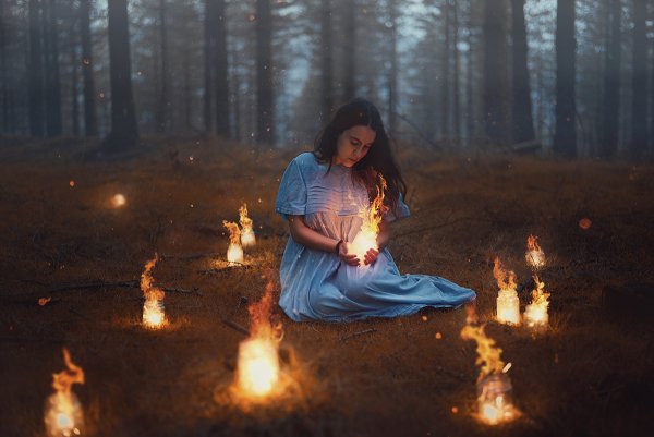 Фотосет с огнем