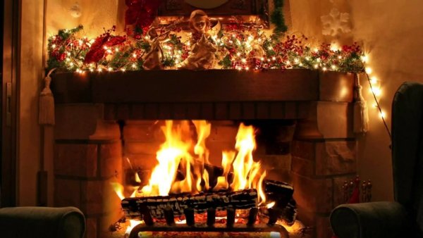 Анимированный камин