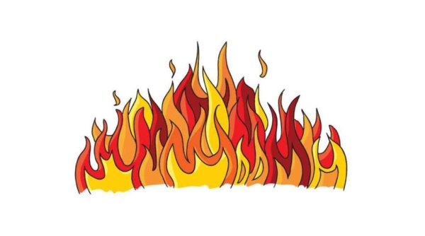 Огонь в камине рисунок