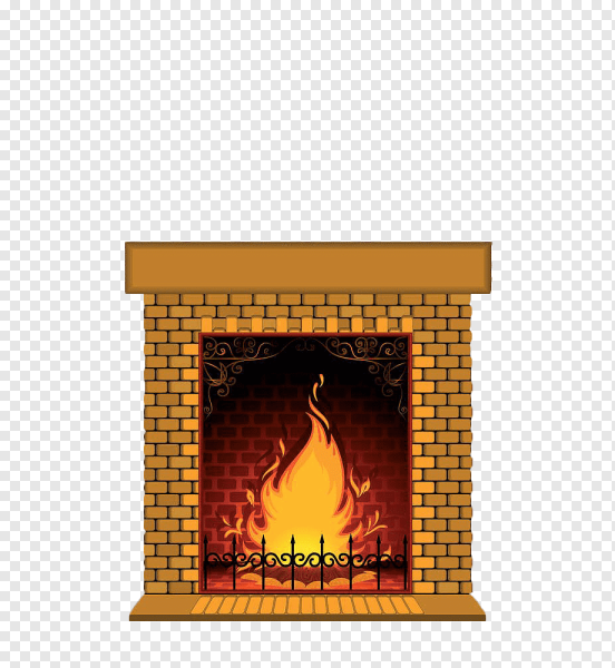 Нарисовать огонь в камине