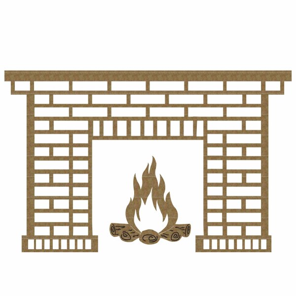 Трафарет "камин"