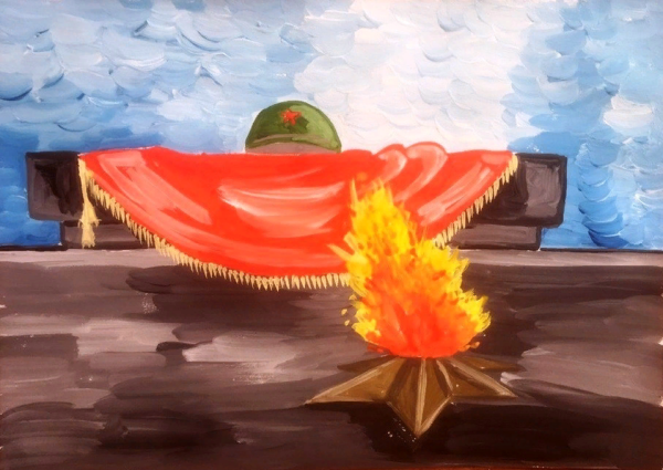 Рисунок ко Дню Победы красками