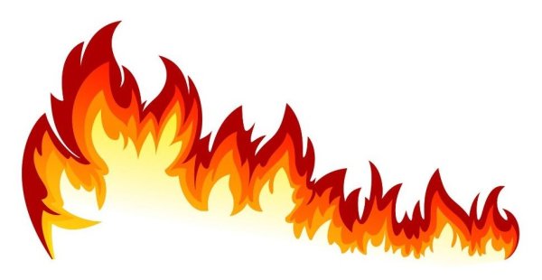 Красивый мультяшный огонь