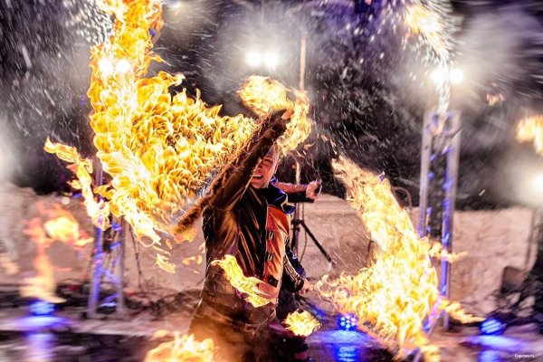 Огненное фаер шоу Гавайи