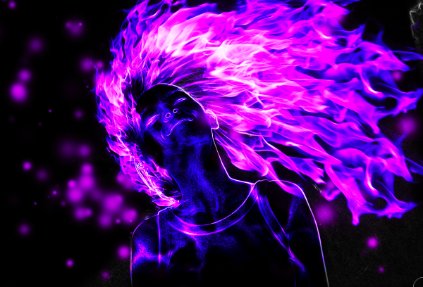 Фиолетовый огонь магия