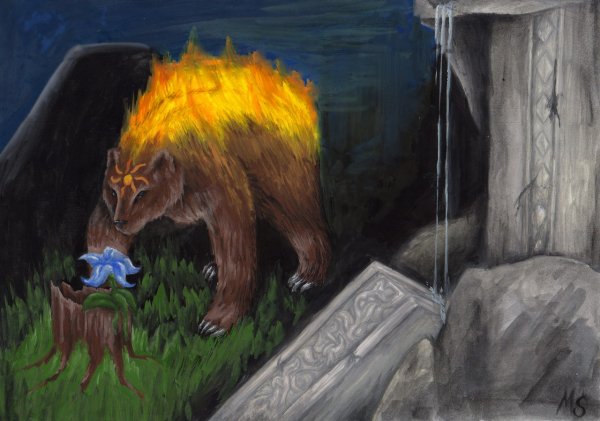 Медведь пожар