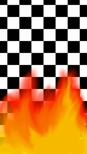 Огонь с клеточками
