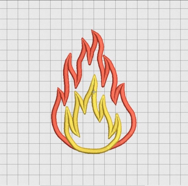 Вышивка пламя
