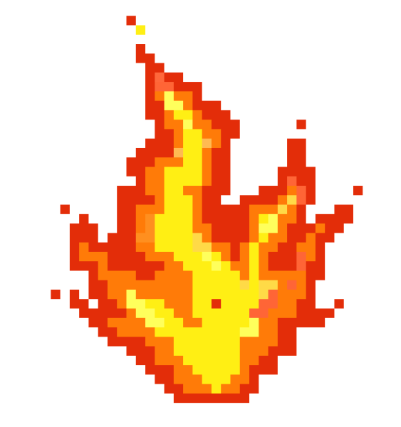 Пиксельное пламя