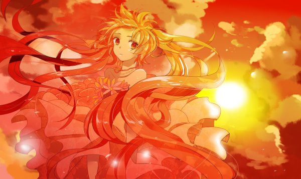 Аниме арты оранжевые