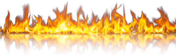 Огонь на белом фоне