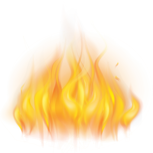 Огонь на прозрачном фоне