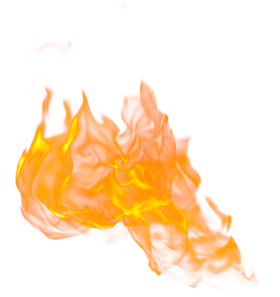 Огонь на прозрачном фоне