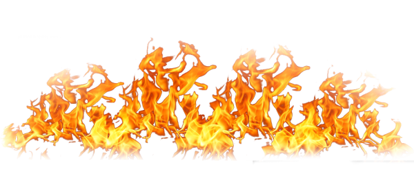 Огонь на белом фоне