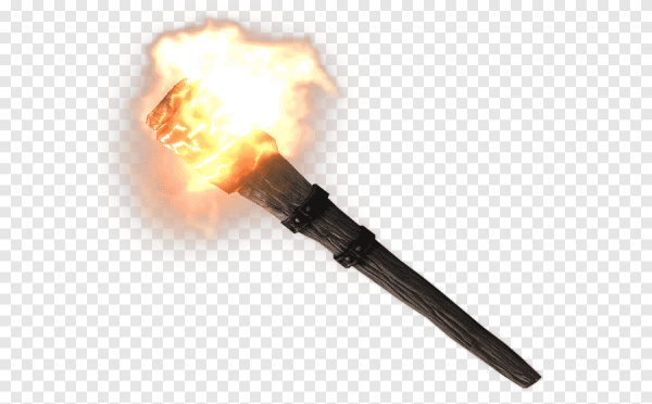 Факел на белом фоне