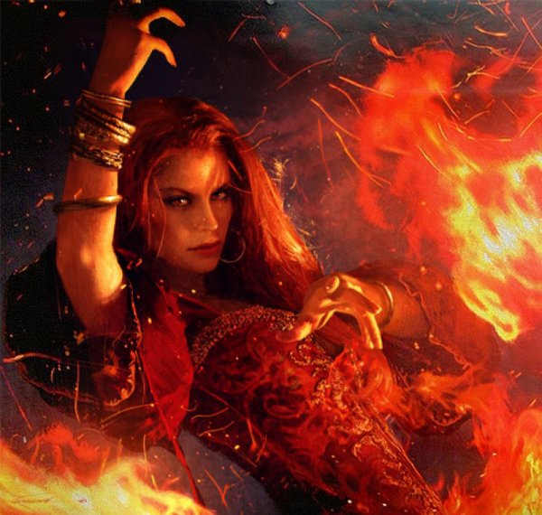 Женщина огонь