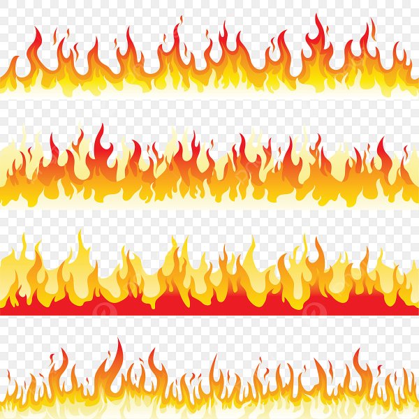 Полоса языки пламени