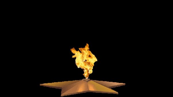 Футаж горящий огонь