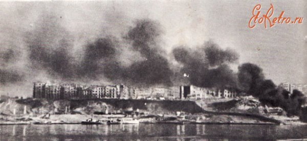 Сталинградская битва горящая Волга