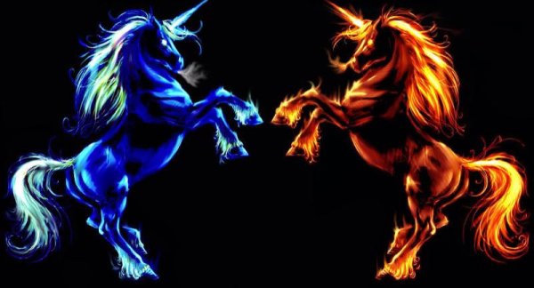 Огненный Единорог с крыльями