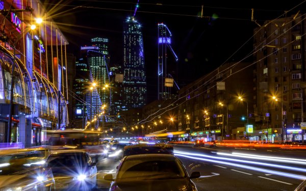 Ночные дороги Москвы