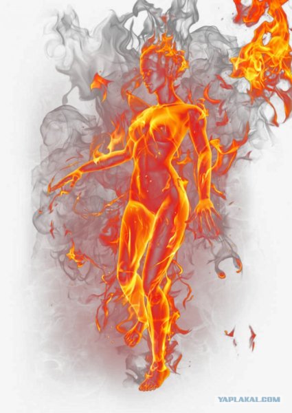 Огонь в виде фигуры