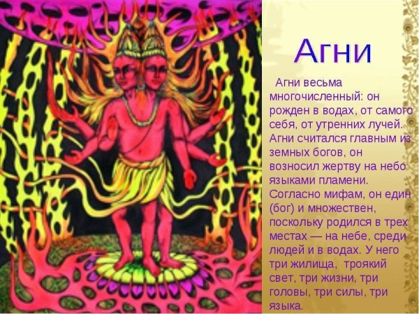Бог Агни в древней Индии