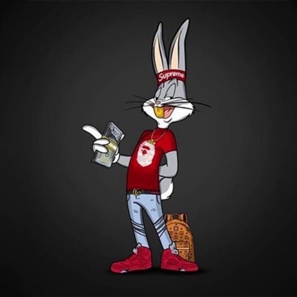 Кролик Багз Банни с деньгами