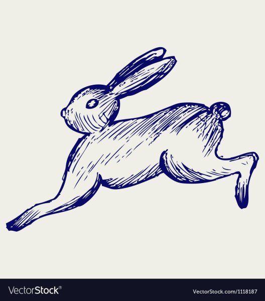 Заяц бежит для детей