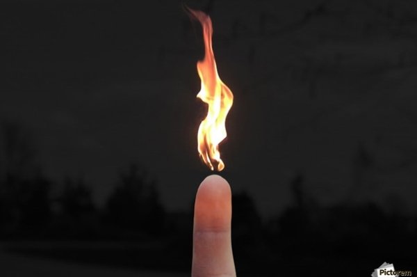 Пламя на пальце