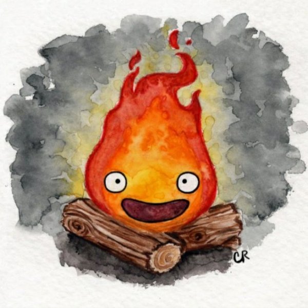 Ходячий замок огонек Кальцифер