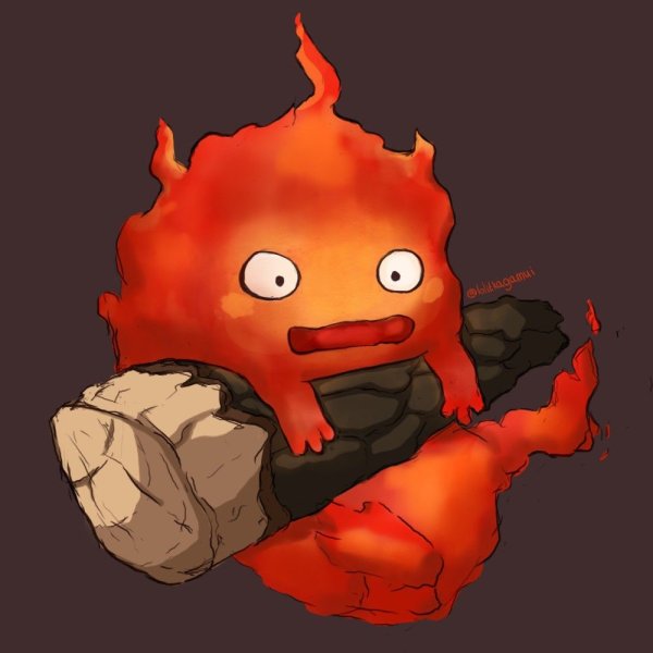 Ходячий замок огонек Кальцифер