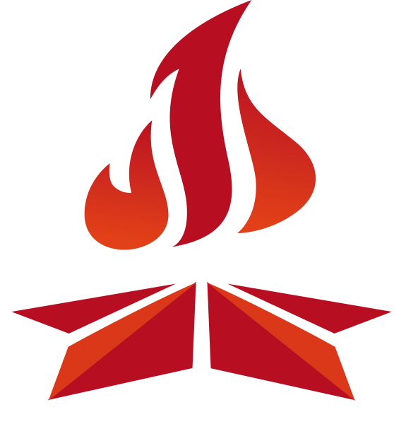 Вечный огонь на белом фоне