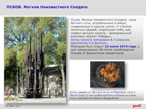 Вечный огонь Псков салют Победы