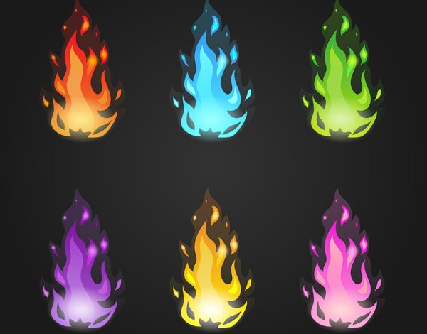 Пламя разных цветов